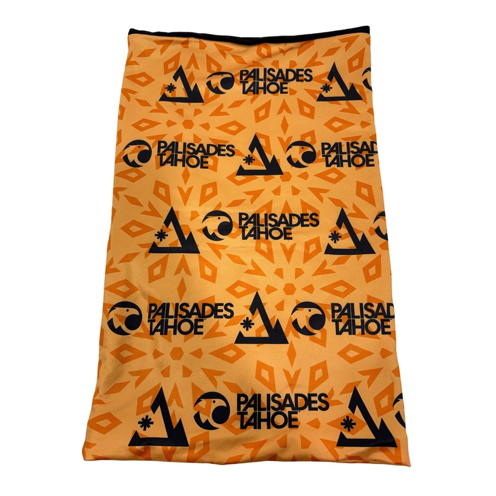 Palisades Tahoe Neck Gaiter Fleece Lined Orange Ski Snowboard Face Mask Gaiter